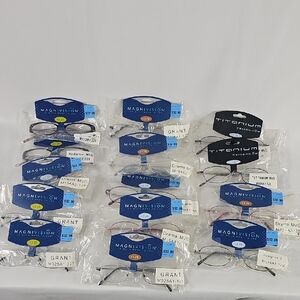 Magnivision Reading Glasses Assorted Frames - Clear/Black/Silver